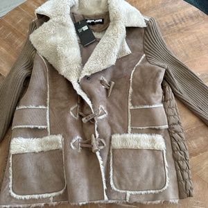 NWT Faux Suede/Wool Jacket